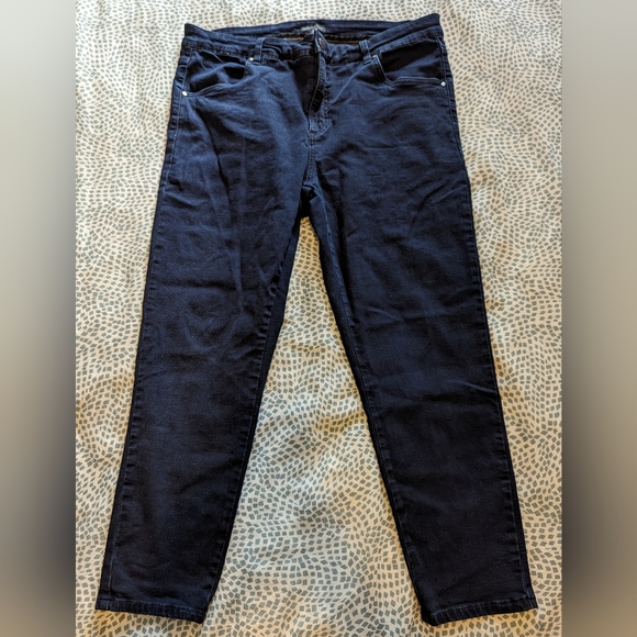 UNIVERSAL STANDARD Sz 16 High Rise Dark Wash Skinny Ankle Jeans - Picture 8 of 9